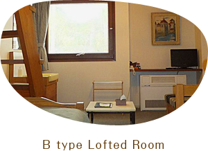 B type Lofted room for famiiy
